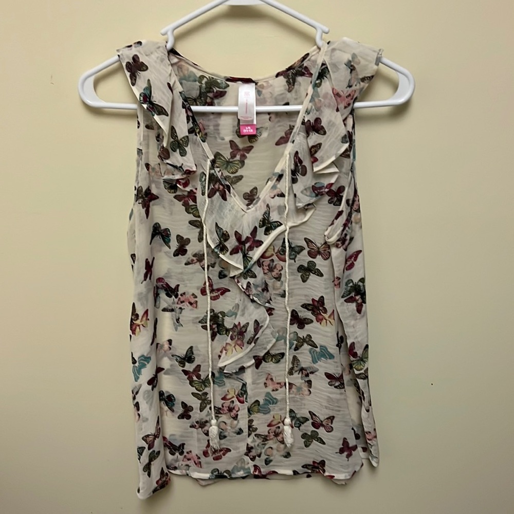 Sheer butterfly shirt